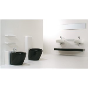 Ambiente bagno collezione Touch in bianco e nero