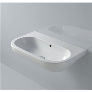 lavabo 75 sospeso monoforo - Dimensioni: 75x45xh17 cm
