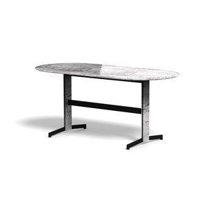Tavolino basso h 50 con struttura in acciaio verniciato nero rivestita in marmo