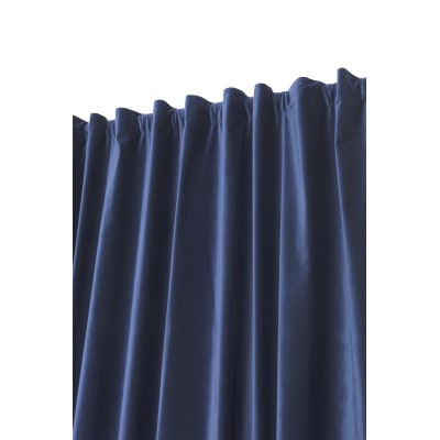 Tenda Misty blu fettuccia con passanti nascosti 135x280 cm
